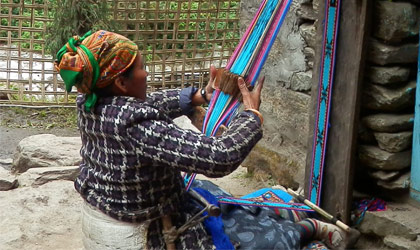 Traditional cloth weaving
