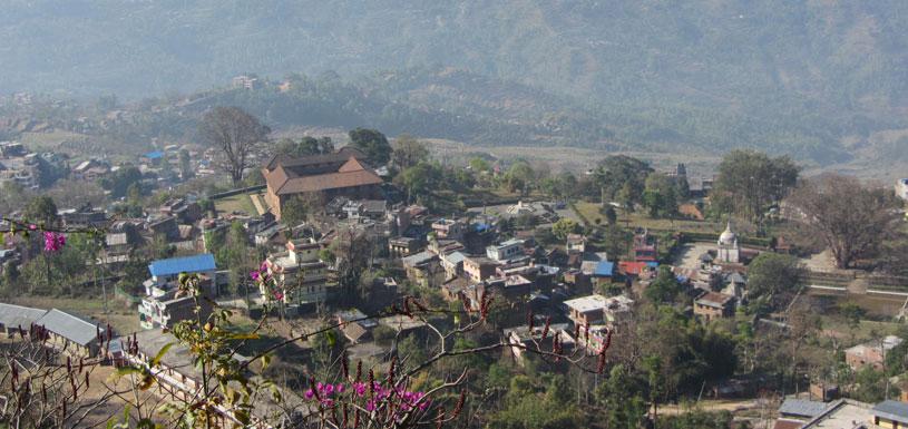 The ancient town- Gorkha Bazaar with Gorkha Museum at the center